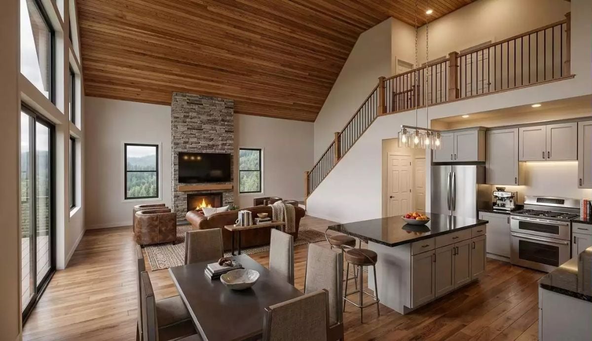 Cathedral Ceiling in Tongue-and-Groove Cedar Changes How the Whole Room Feels
