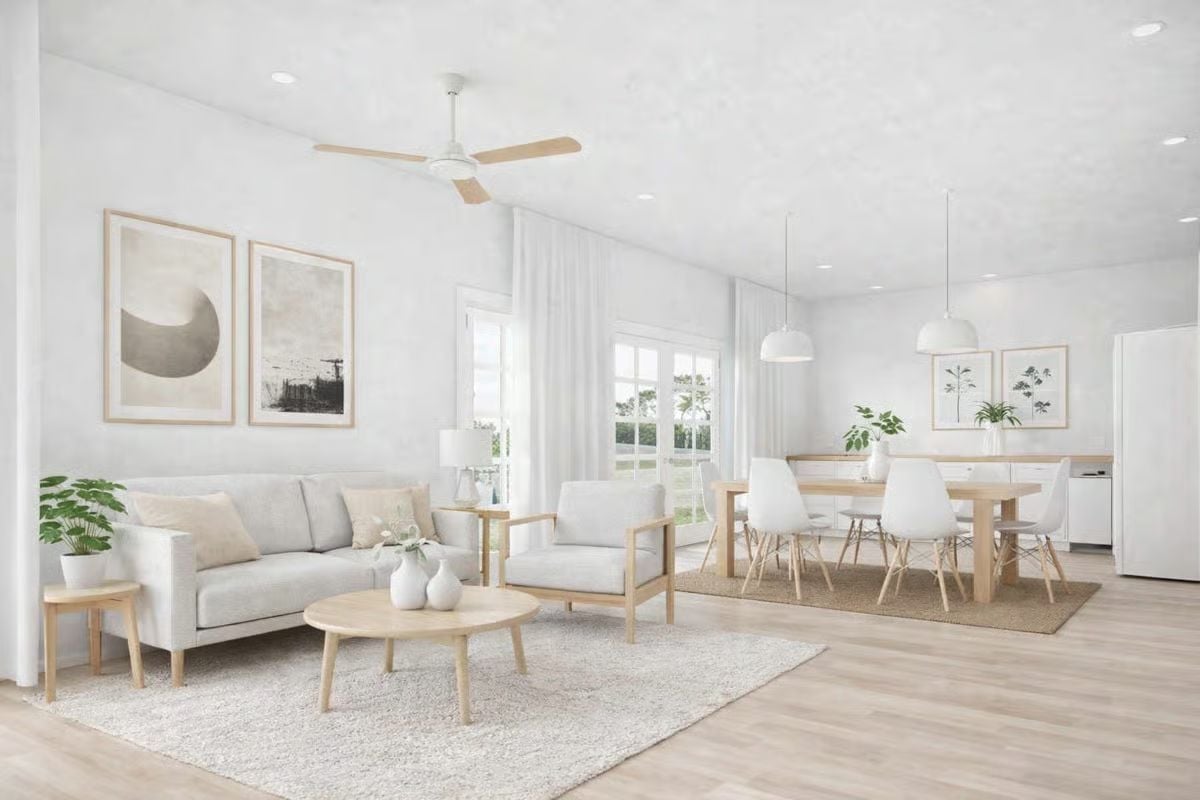 Scandinavian Restraint, Down to the Oval Coffee Table