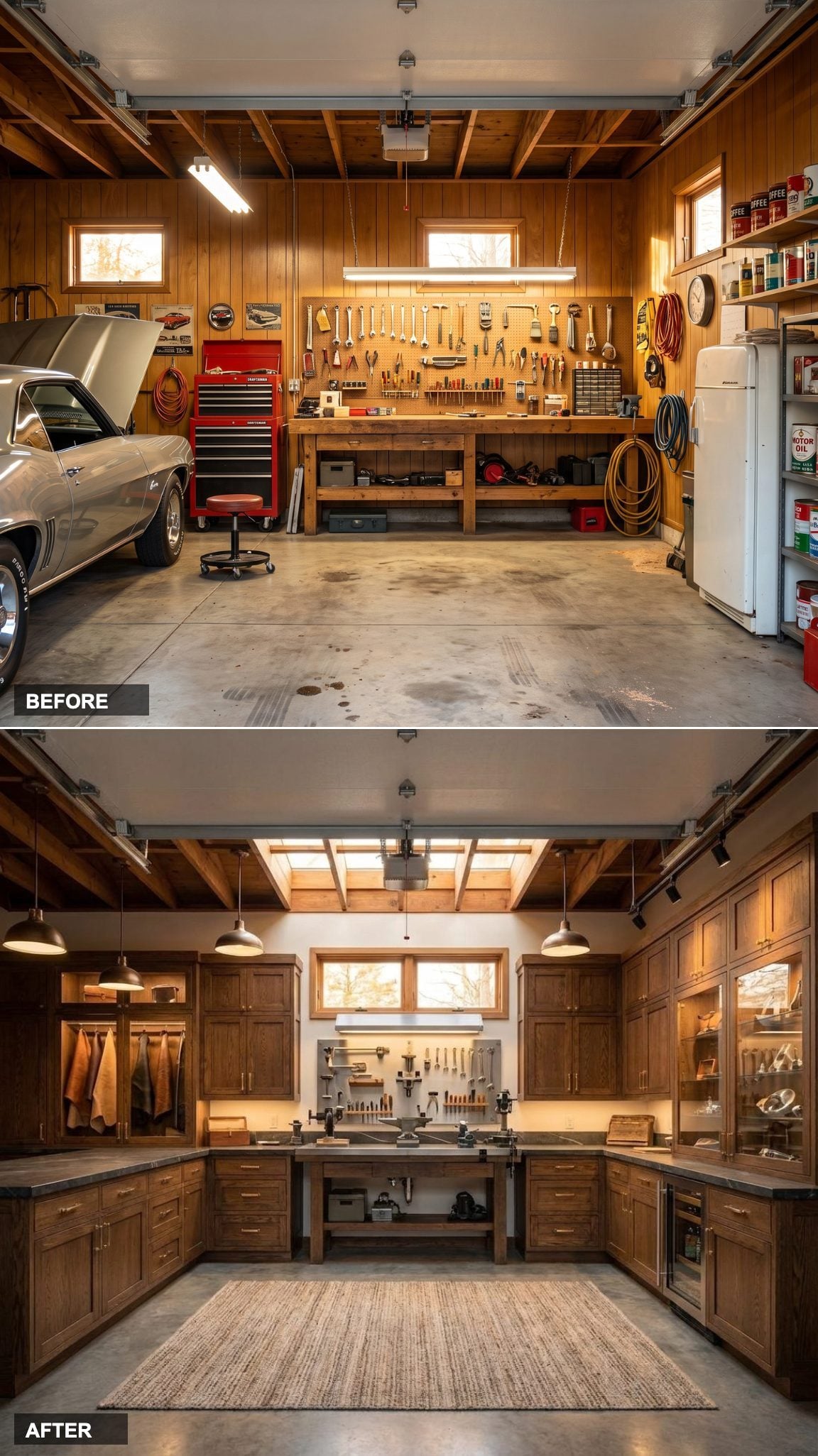 Artisan Workshop Sanctuary: Handcrafted Oak, Stone Counters, and Skylights That Change the Whole Conversation