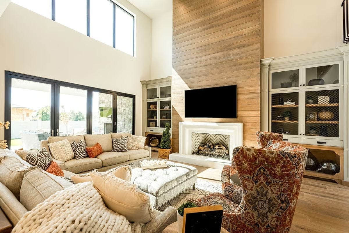 Shiplap to the Ceiling and a Fireplace That Actually Gets Used