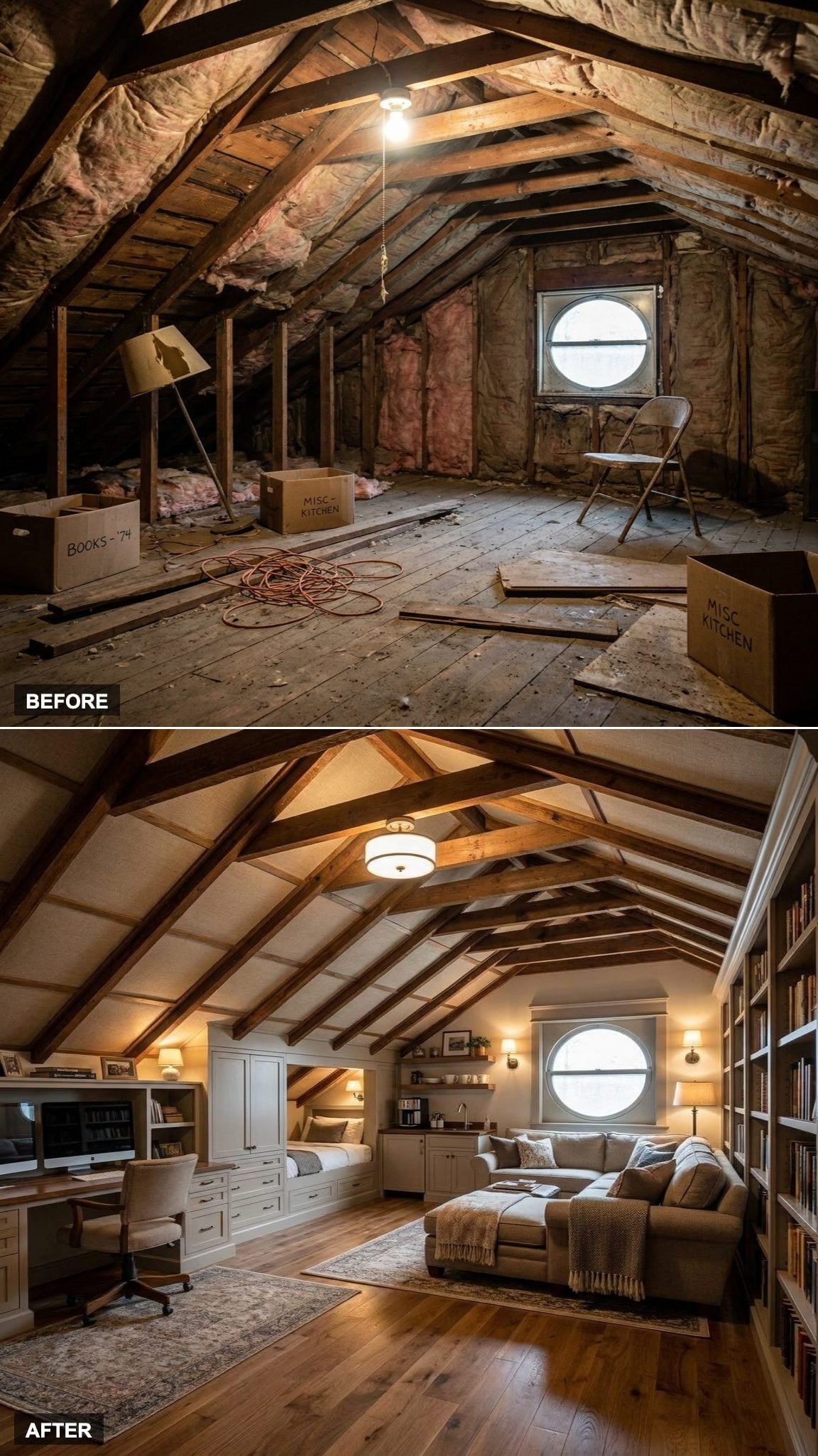 Five Compact Zones Turn One Attic Into a Flexible Family Floor