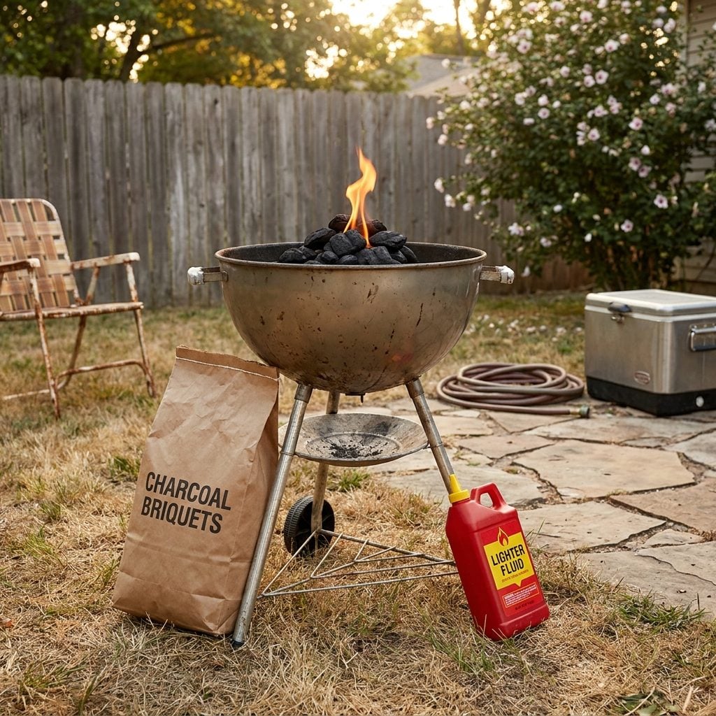 A Bag of Charcoal and a Bottle of Lighter Fluid: About $1.50 Total in 1975