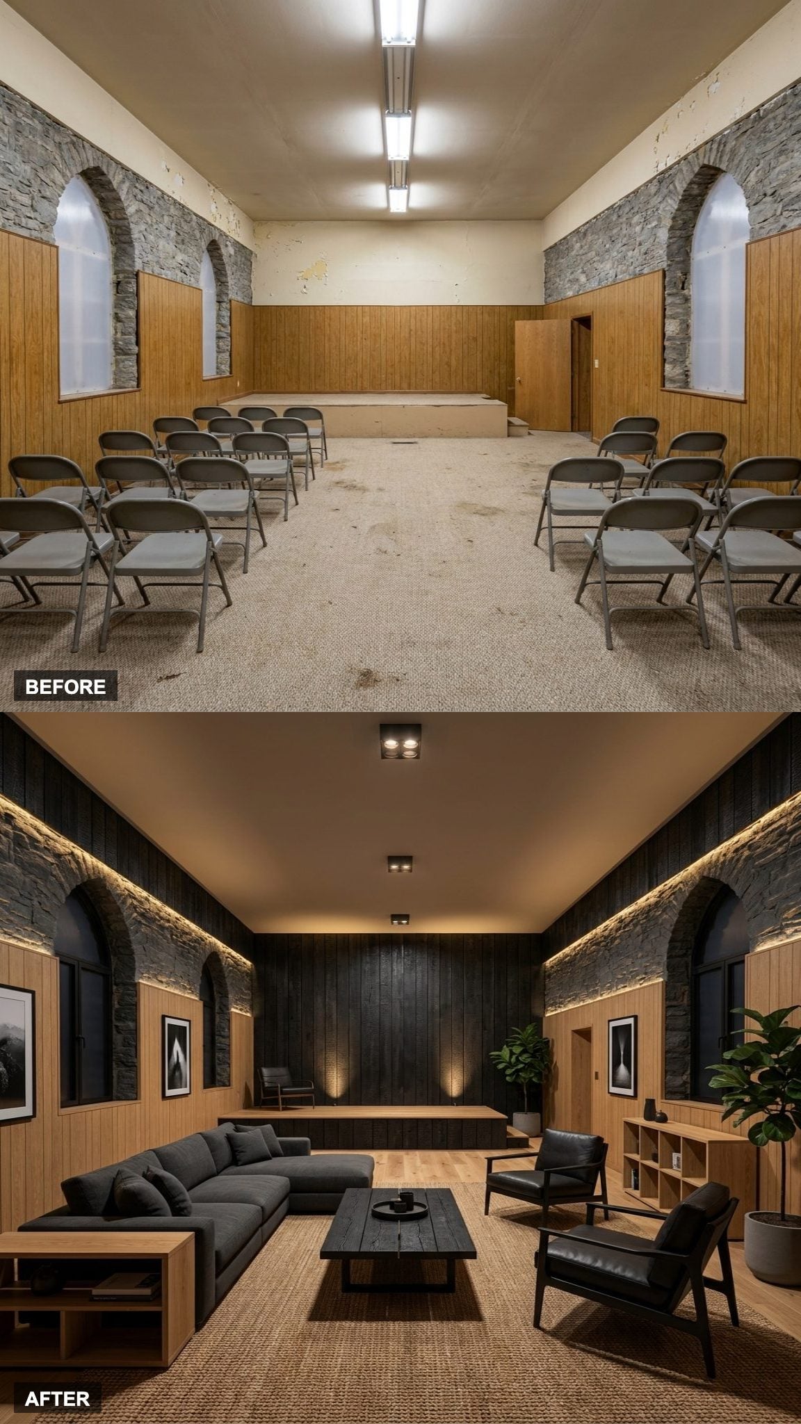 Black-and-Wood Contemporary Design With Charred Timber, Natural Oak, and Dramatic Architectural Lighting