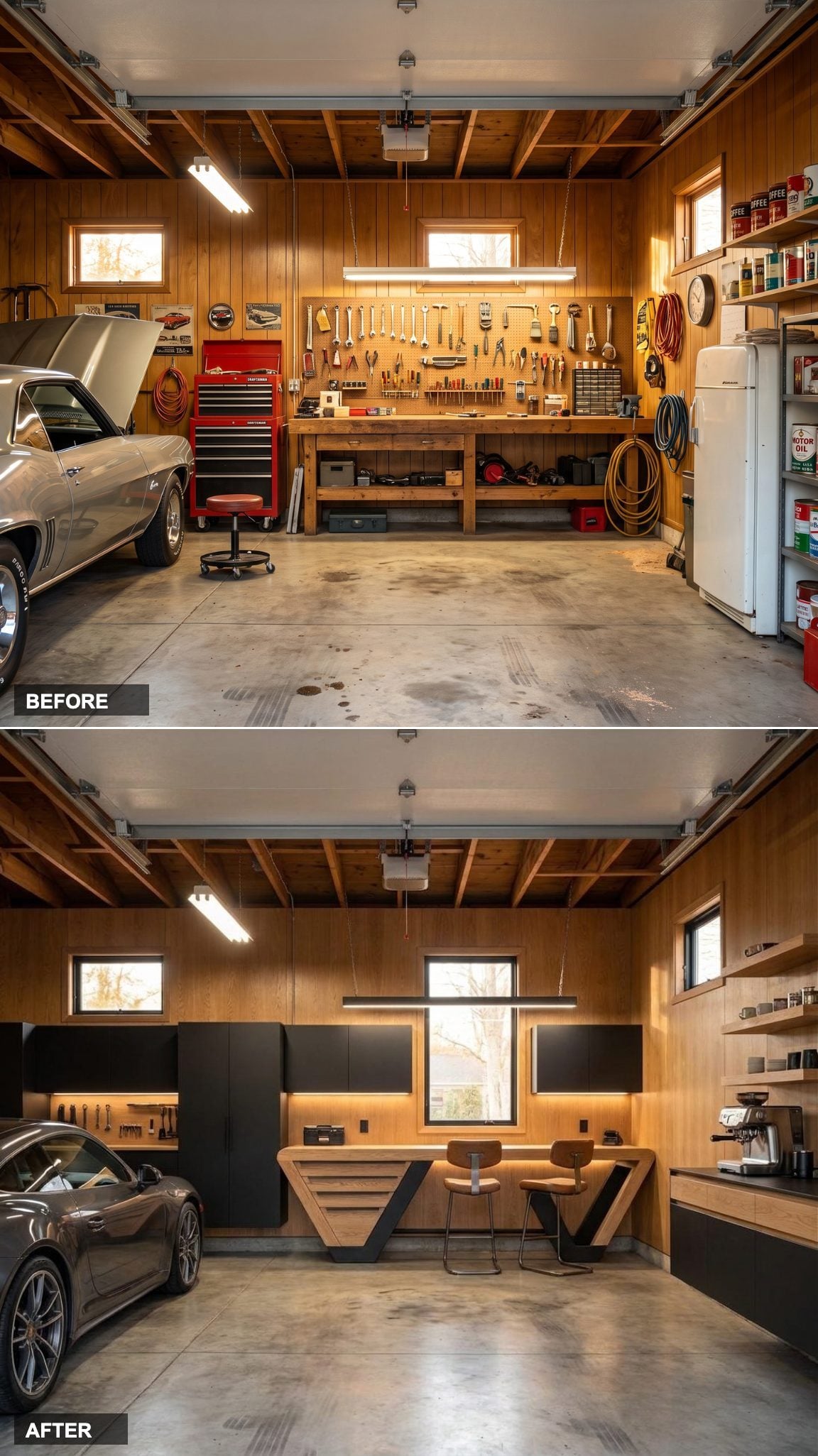 Black and Oak Precision: When the Workshop Becomes the Most Architectural Room in the House