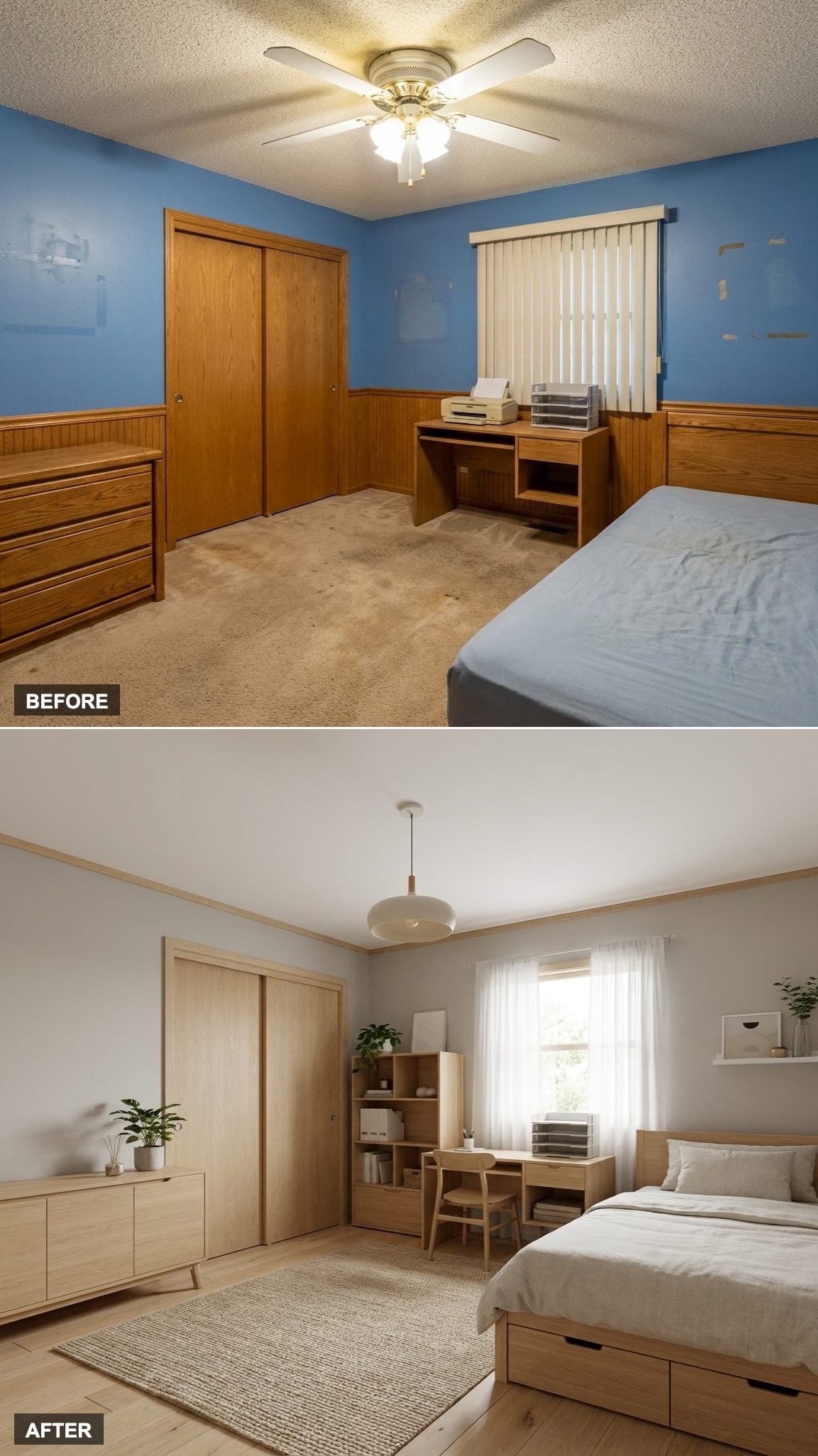 Blonde Oak and Modular Storage Give This Scandinavian Multipurpose Room Its Quiet Edge