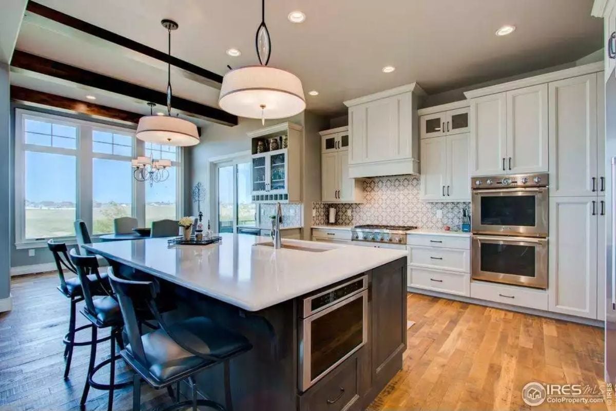 Double Ovens, an Island Microwave, and Enough Counter Space to Mean It