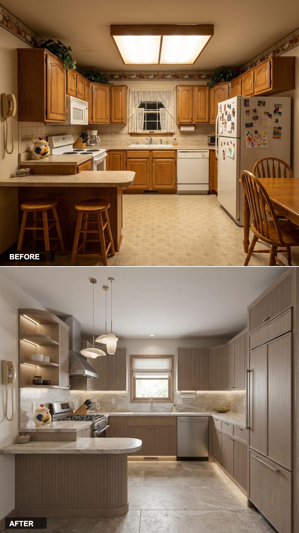 Bourbon-Toned Cherrywood and Venetian Plaster in a Warm Italian Renaissance Kitchen