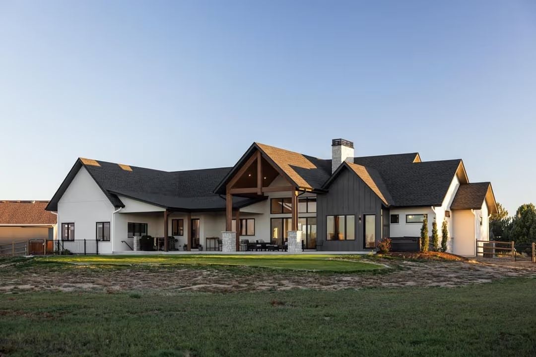Warm Timber Gable Anchors a Modern Farmhouse Built to Last