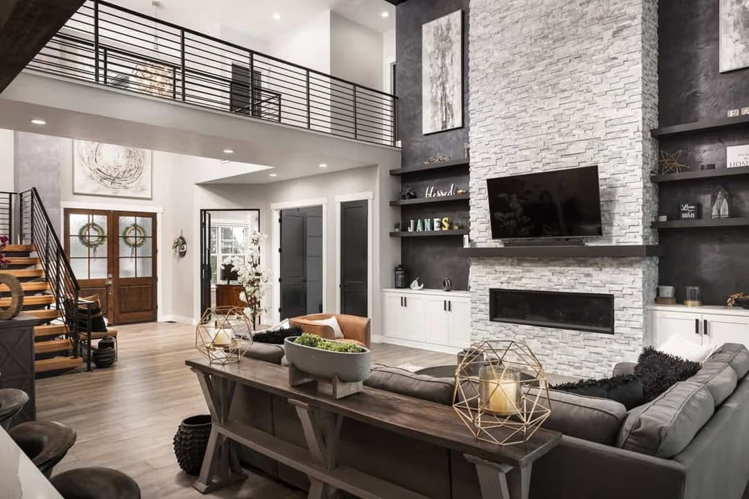 Stacked Stone to the Ceiling and a Family Name on the Shelf