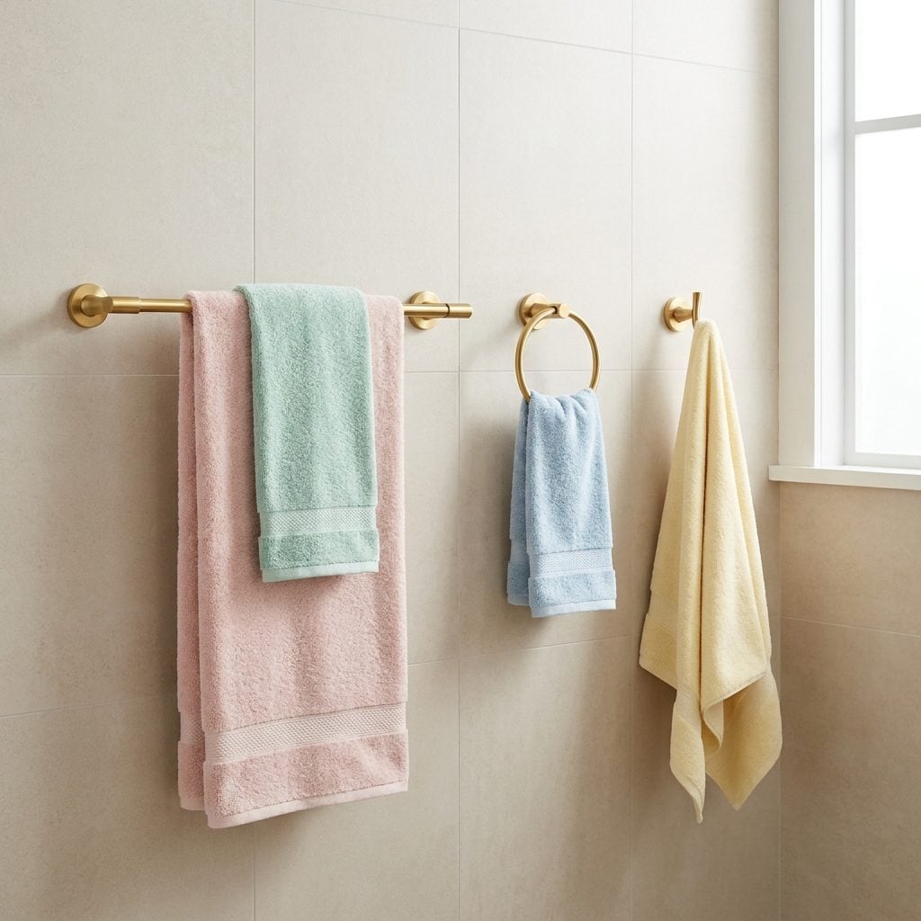 The Brass Bathroom Towel Bar Set With the Matching Robe Hook Nobody Ever Used