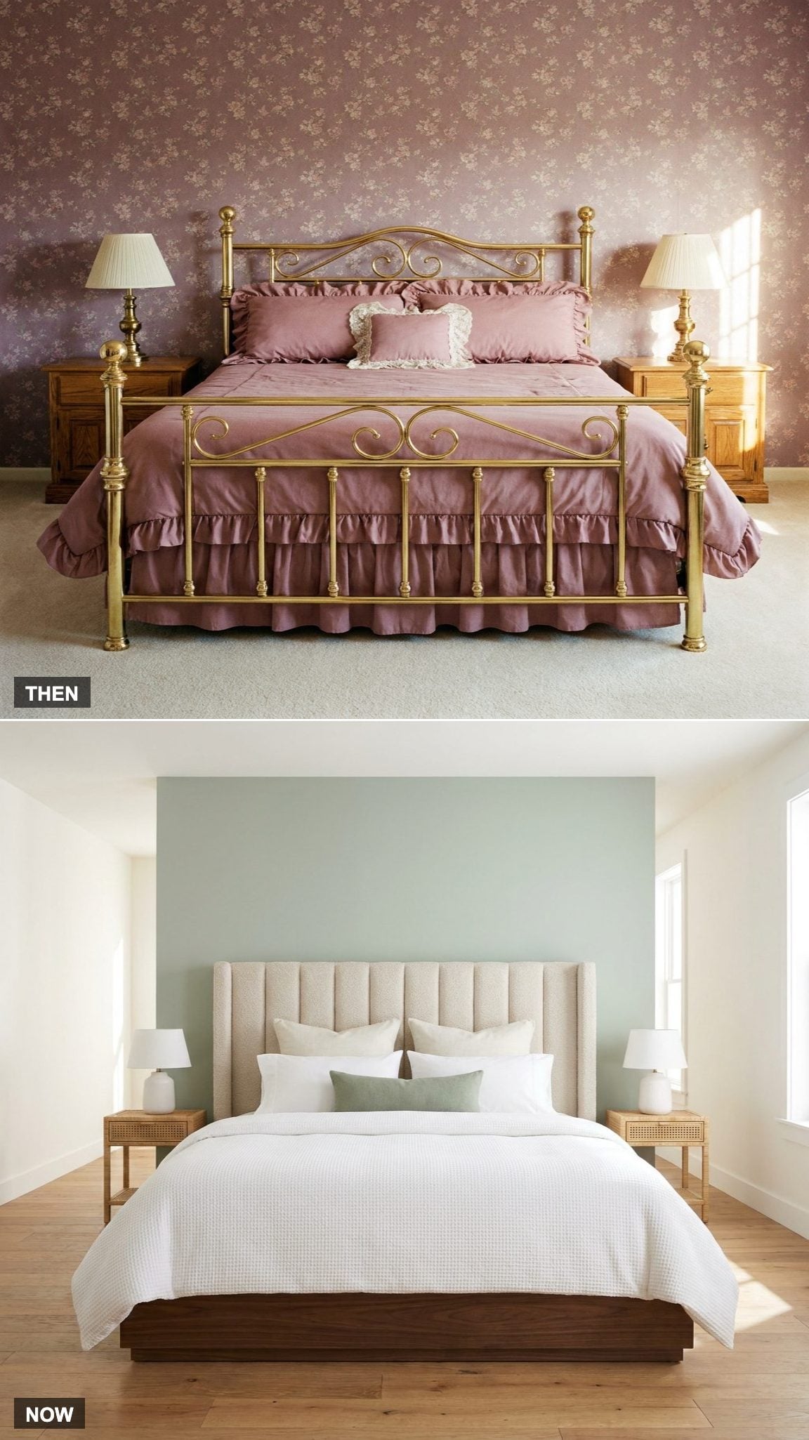 The Brass Bed Frame vs. The Upholstered Headboard