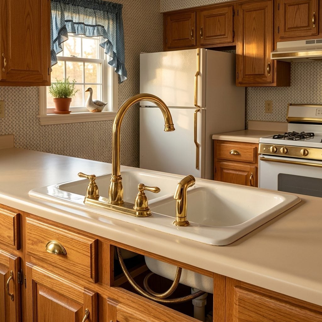 The Brass Kitchen Faucet With the Sprayer That Never Fully Retracted