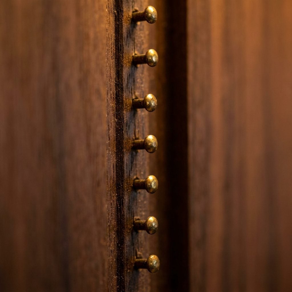 The Brass-Tipped Panel Nails Nobody Bothered to Set
