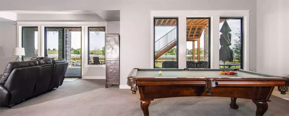 Billiards Room with Five Windows and a Water View That Doesn't Quit
