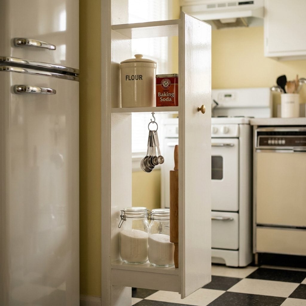 The Broom Closet Turned Baking Cabinet
