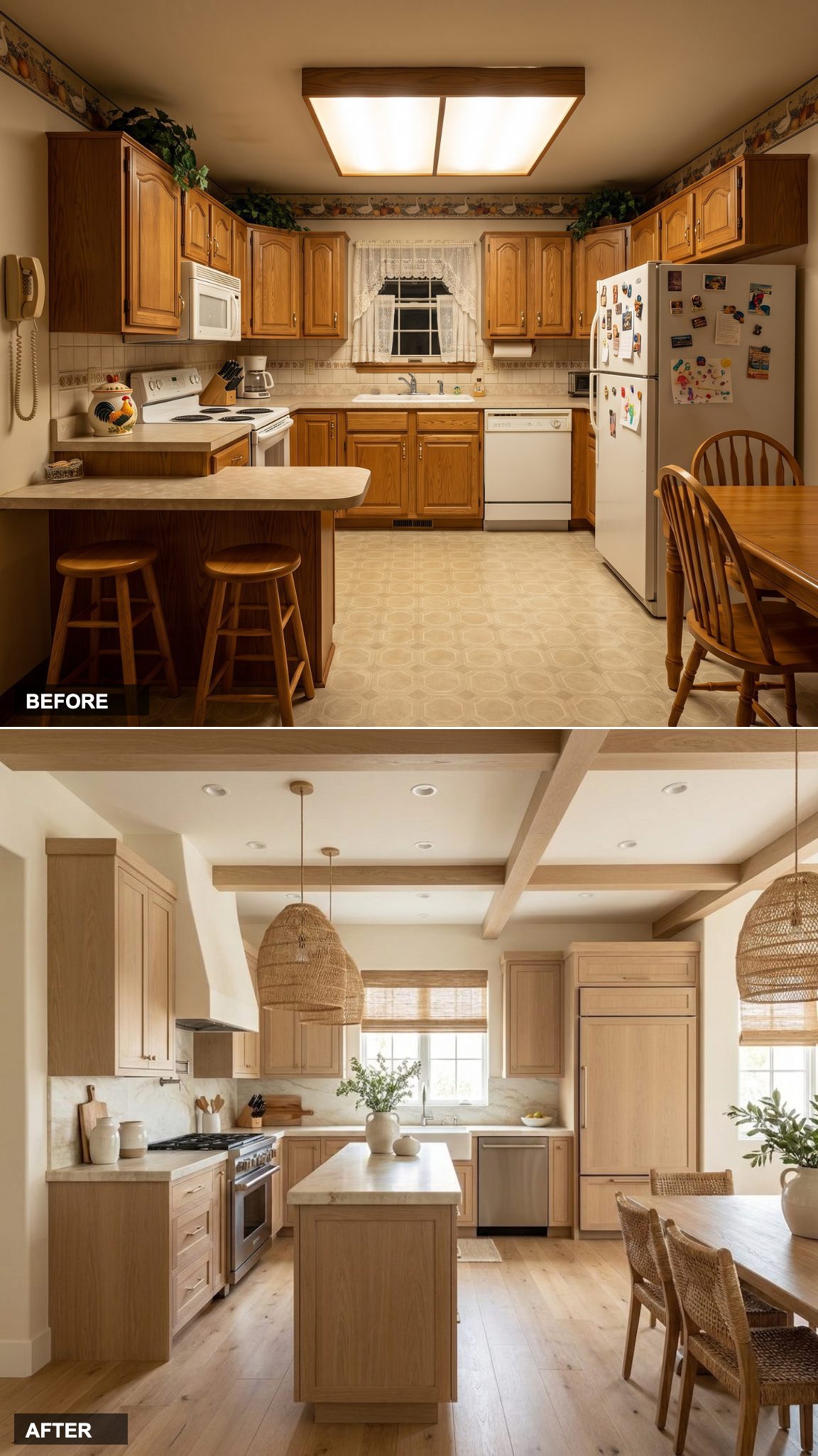 California Coastal Luxury with Rift White Oak and Creamy Quartzite