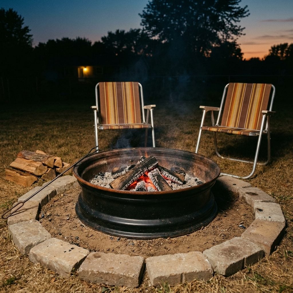 A Cast-Iron Chiminea, No, Wait, a Metal Fire Pit Ring: About $22 in 1976