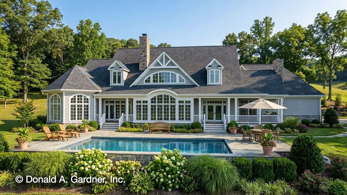 Craftsman Rear Elevation Where Every Window Earns Its Place