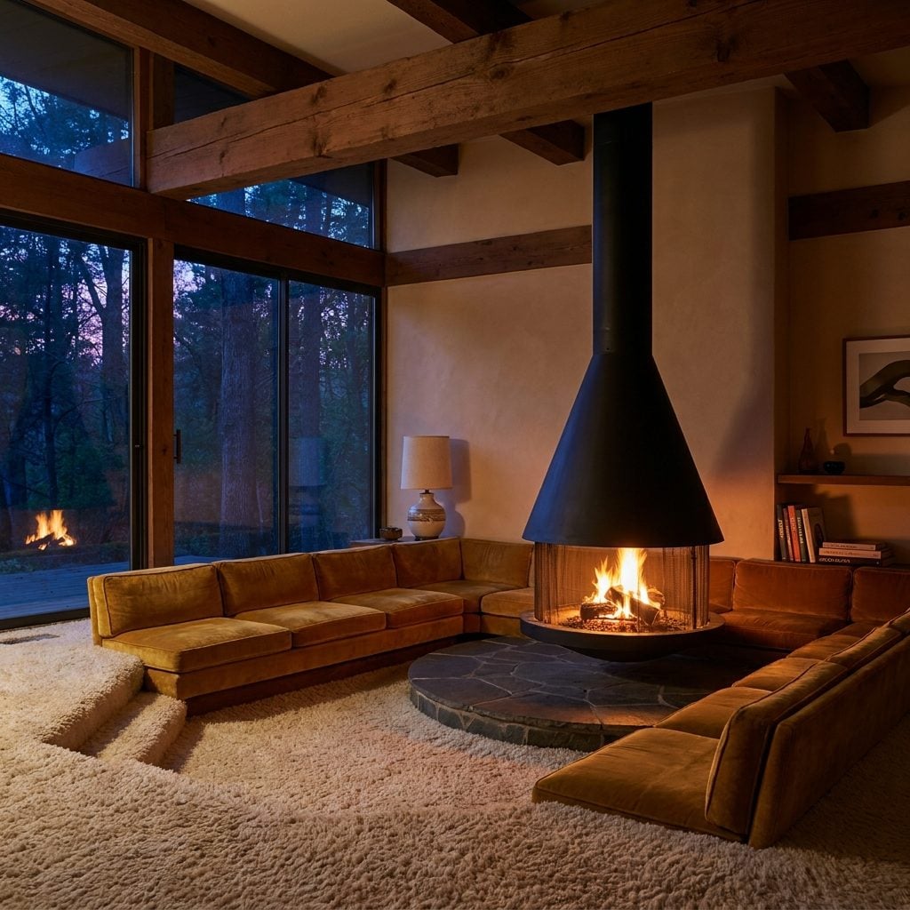 The Central Fireplace That Everyone Faced Whether They Meant To or Not