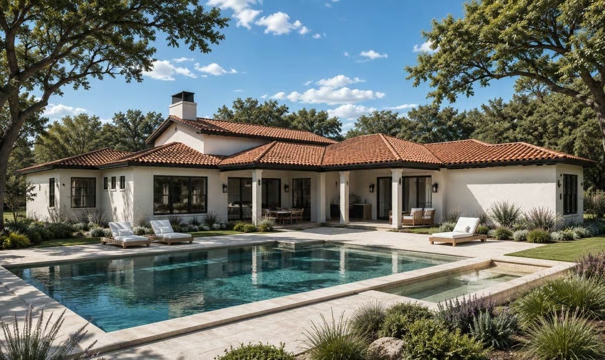 Terracotta Roofline and a Pool That Actually Earns Its Square Footage