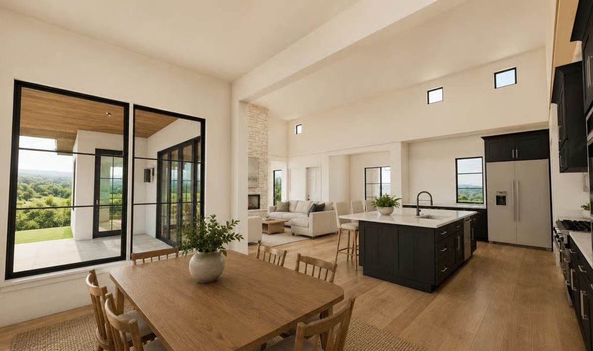 Vaulted Ceilings and a Kitchen Island That Actually Has Room to Work