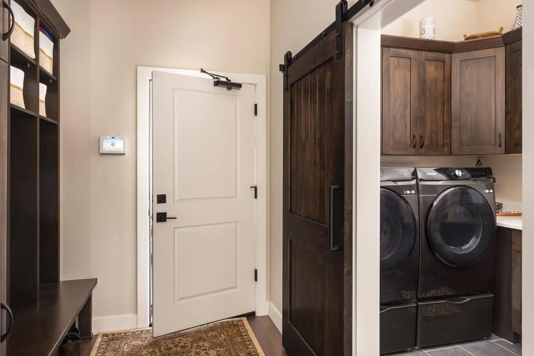 Barn Door, White Door, and a Laundry Room That Actually Got Designed