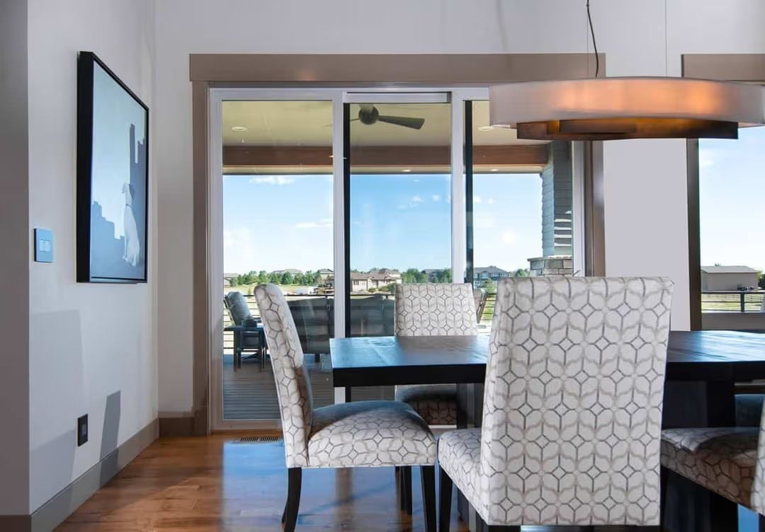 Geometric Chairs and a View That Pulls You Straight Through the Glass