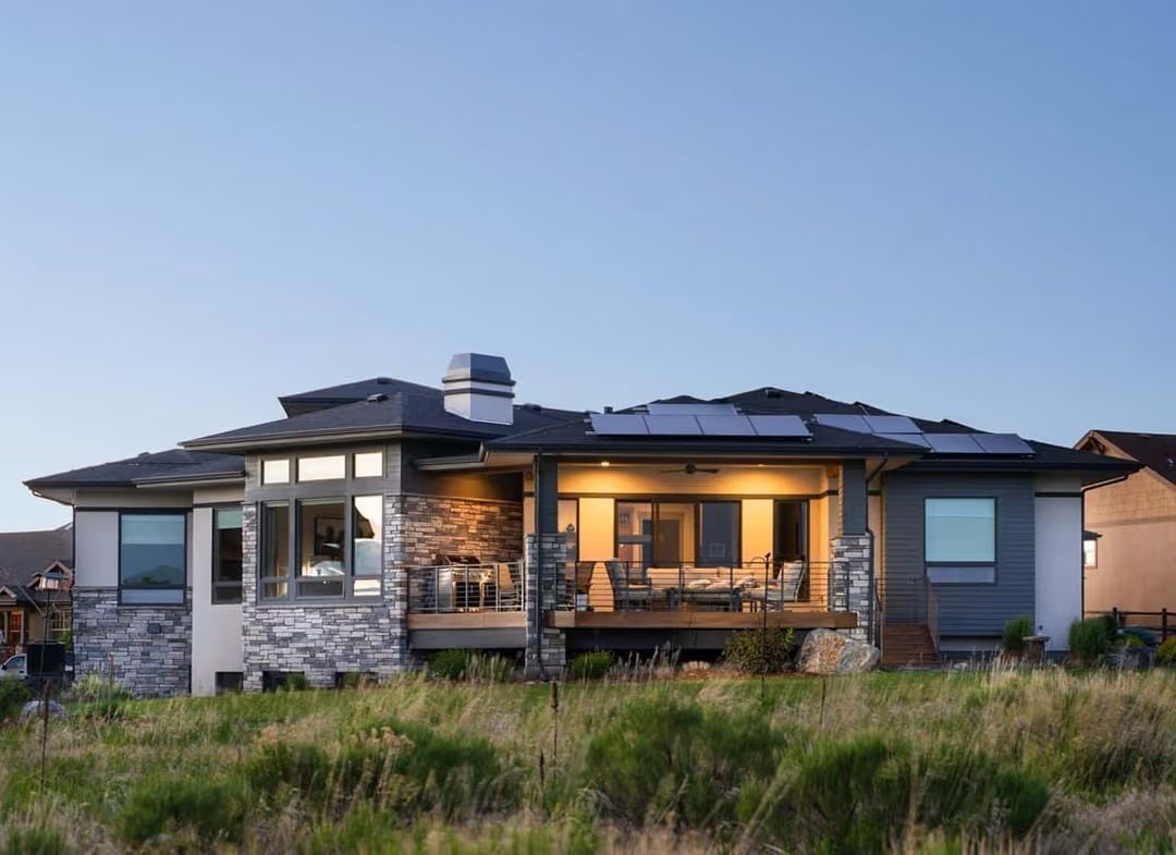 Solar Panels, Stone Veneer, and a Covered Deck That Actually Gets Used