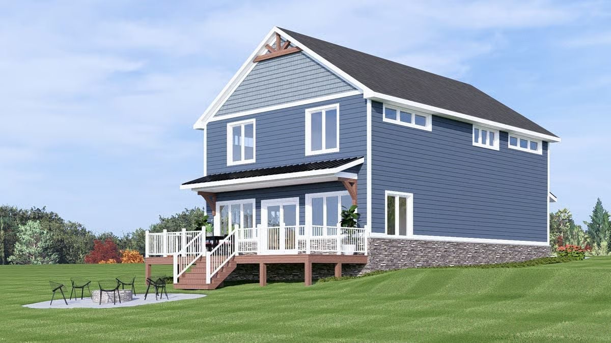 Blue Siding, Big Deck, and a Backyard Built for Staying a While