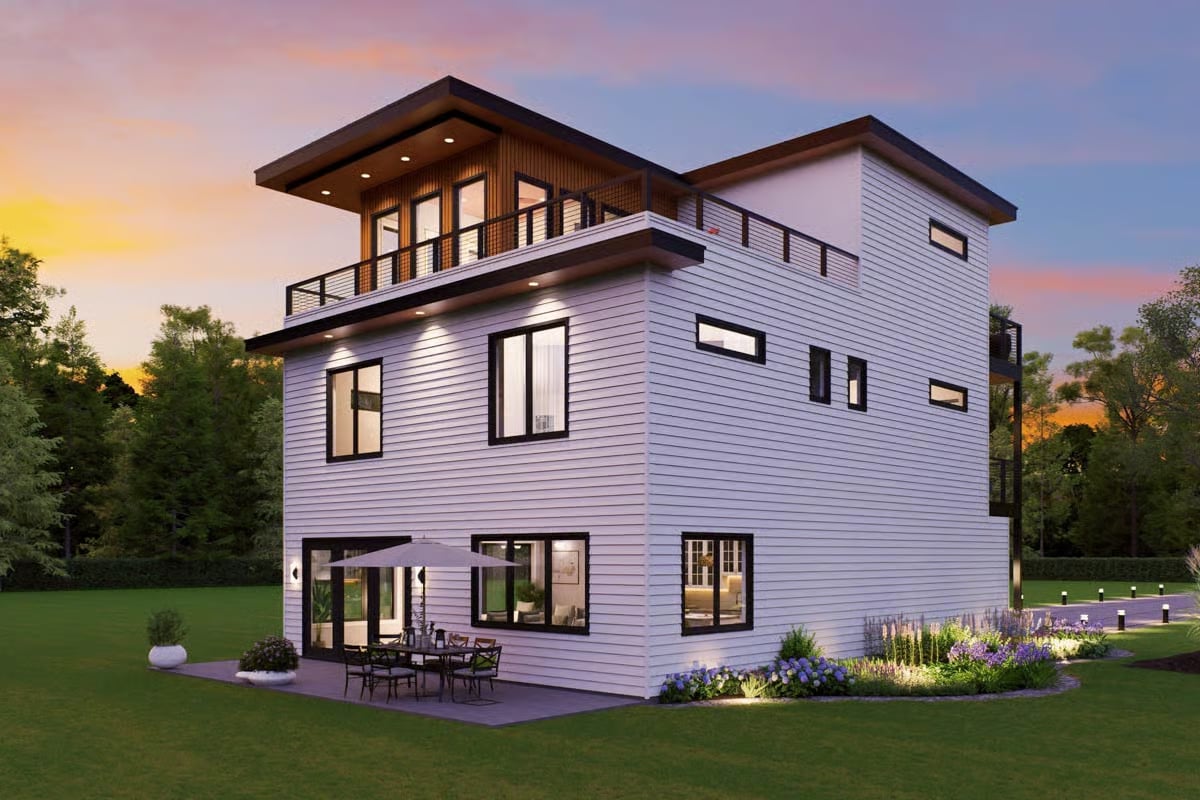 Rooftop Sundeck Perched Above a Three-Story White Box Built for Showing Off