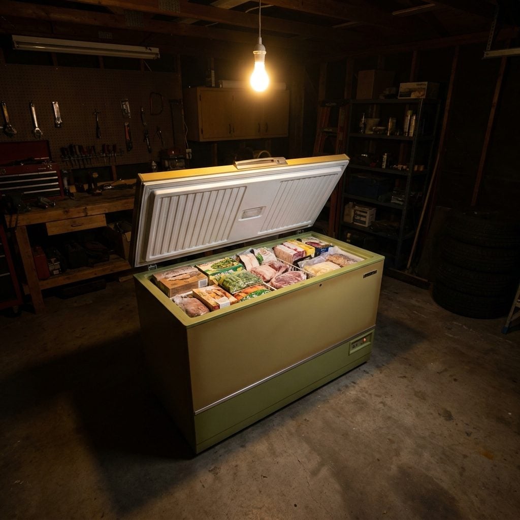 The Chest Freezer in the Garage Holding Half a Cow