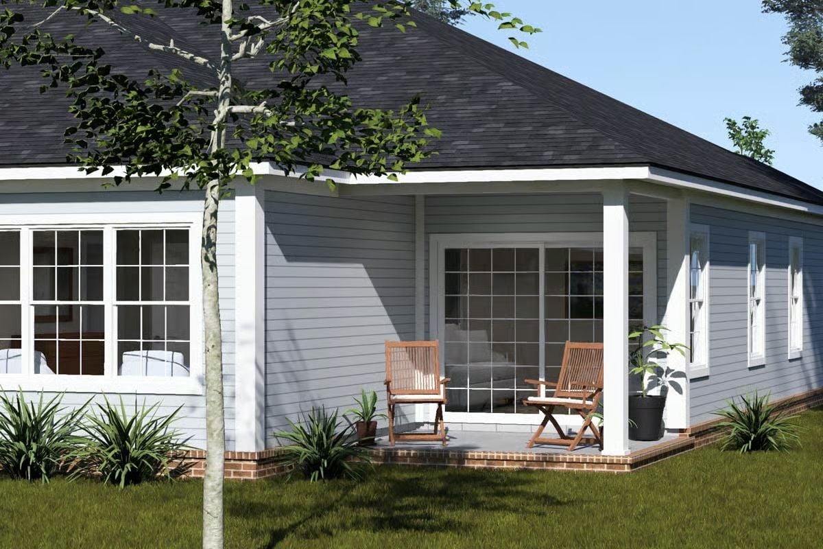 Covered Back Porch Built for Two Chairs and Zero Arguments