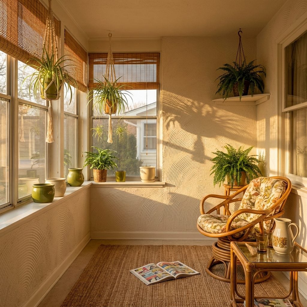 Comb-Textured Sunroom Walls You Traced With a Fingertip While Nobody Watched