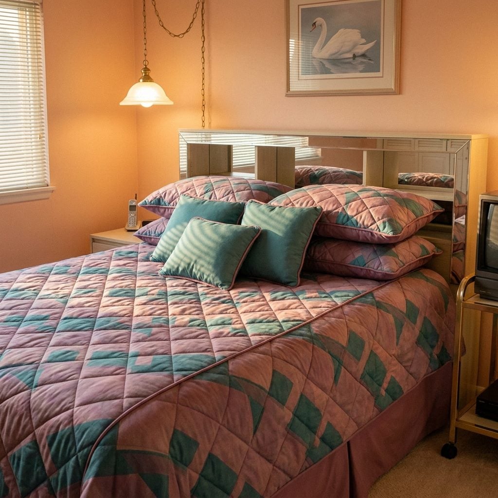 The Comforter Set That Came in Mauve, Teal, or Both