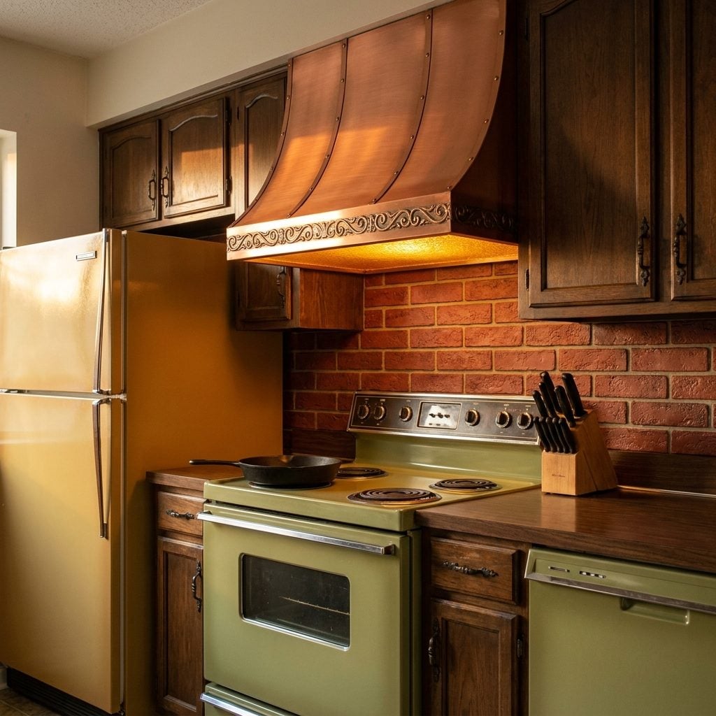 A Coppertone Range Hood with Built-In Light: Around $75