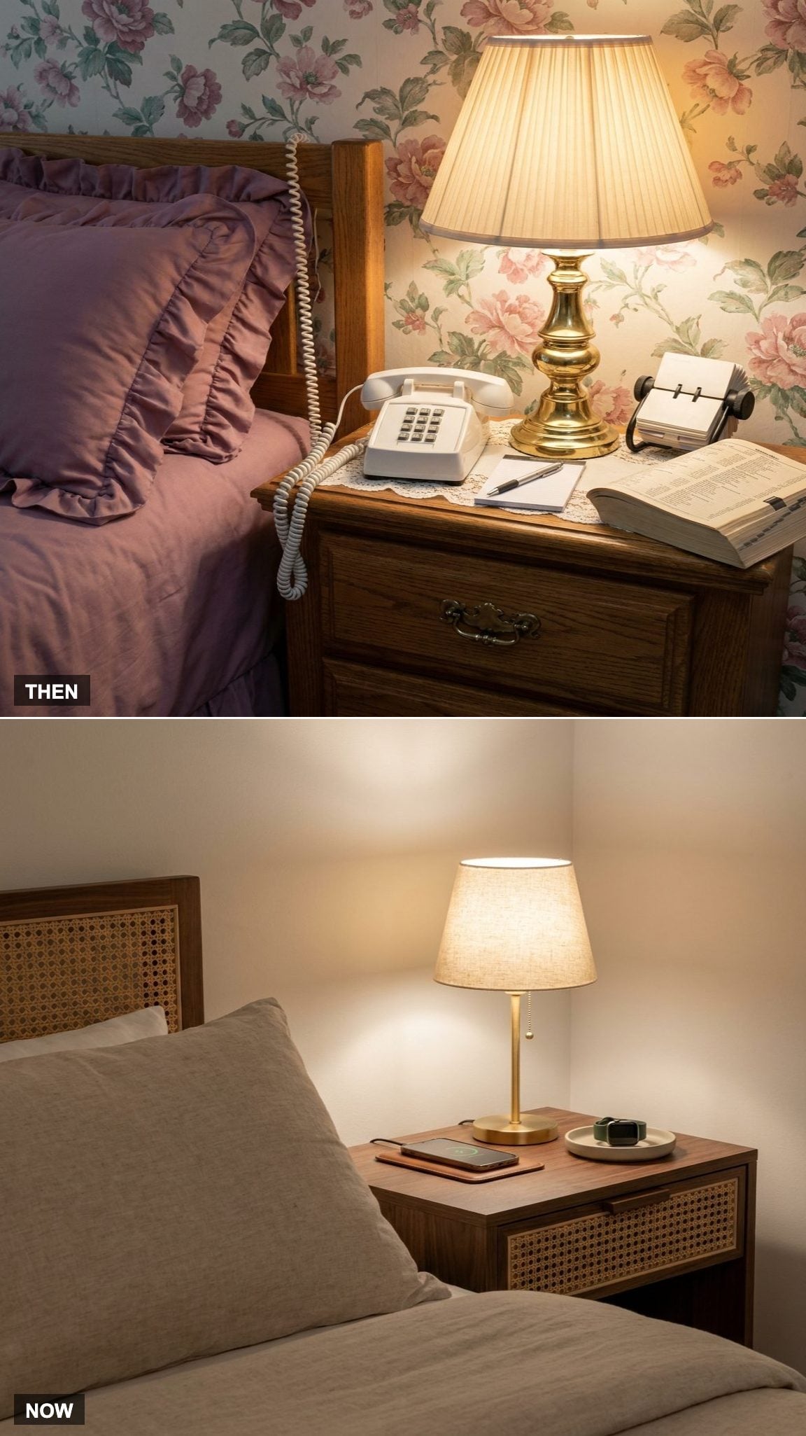 The Corded Bedside Phone vs. The Charging Pad That Replaced It