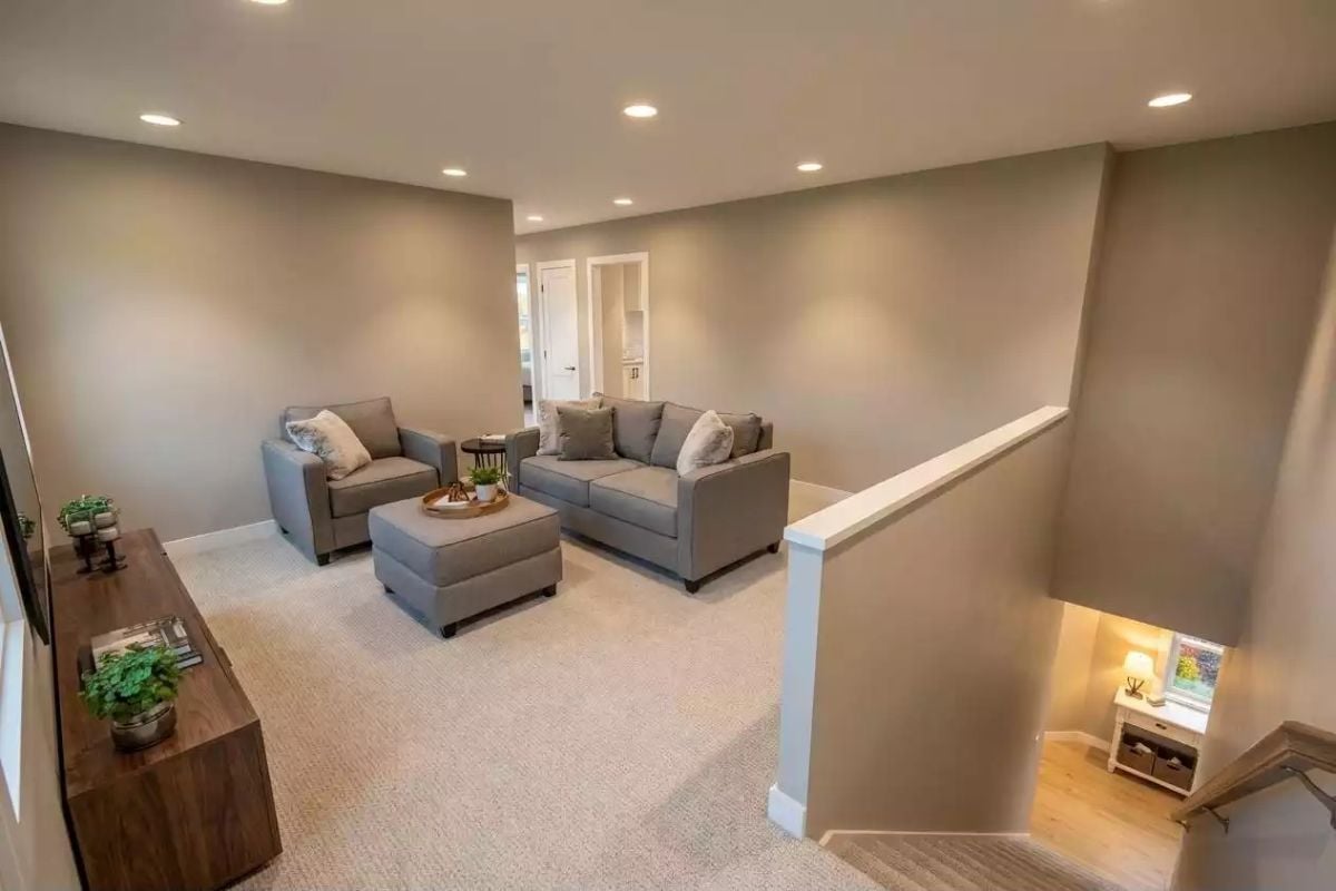 Loft Sitting Area at the Top of the Stairs Earns Every Square Foot