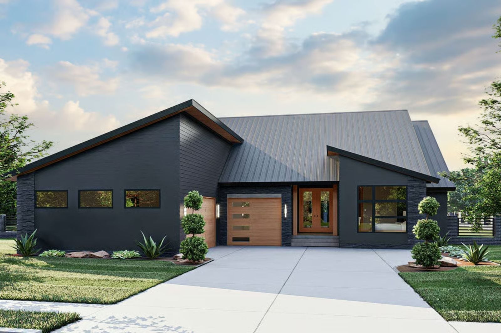Ink & Cedar 2-Bedroom Modern House Plan with Screened Porch (1,902 Sq. Ft. Floor Plan)