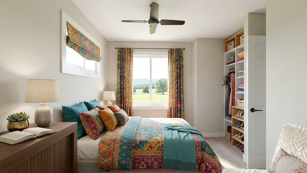 Bohemian Bedding and a Closet You Can Actually See Into