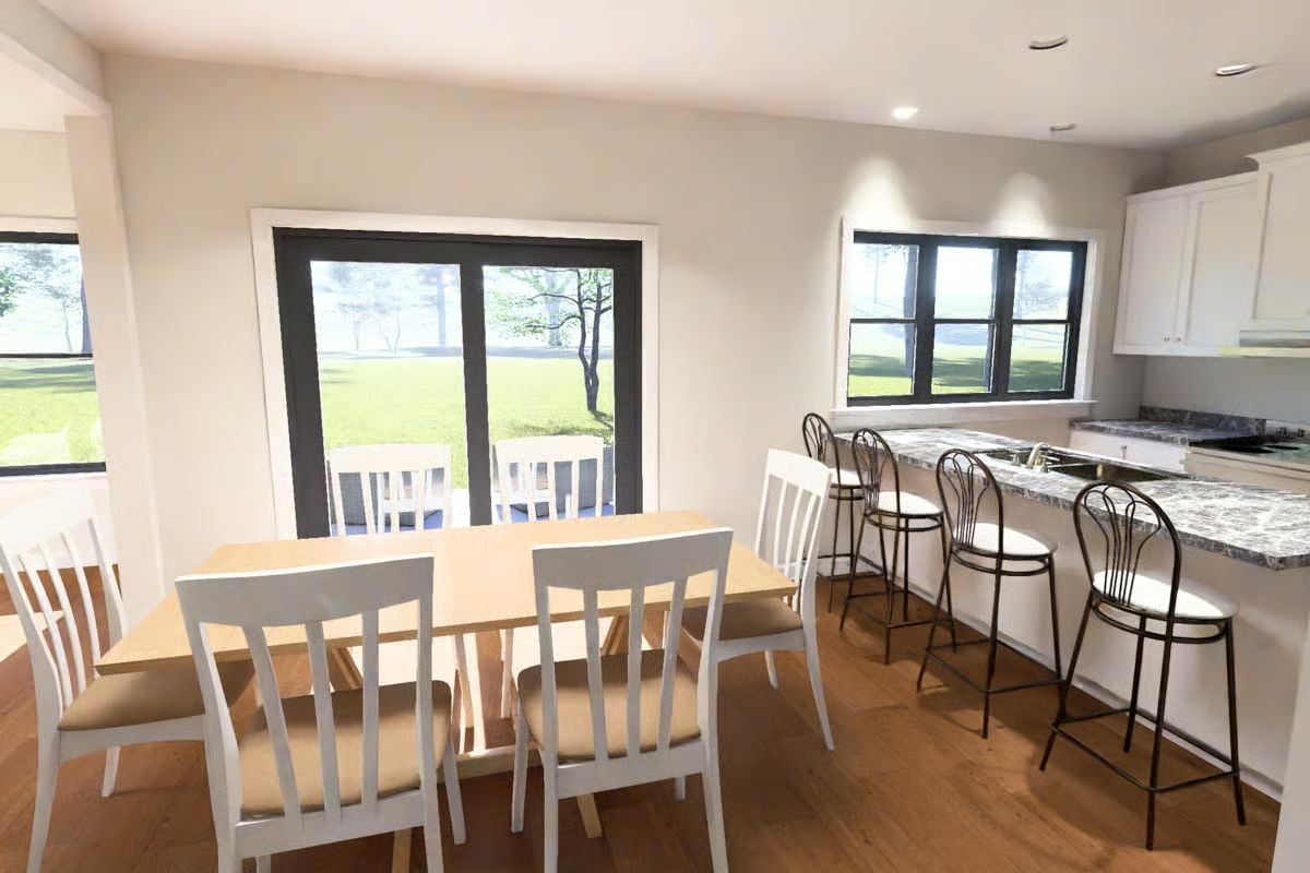 Wraparound Sightlines and a Kitchen Counter That Knows Its Place