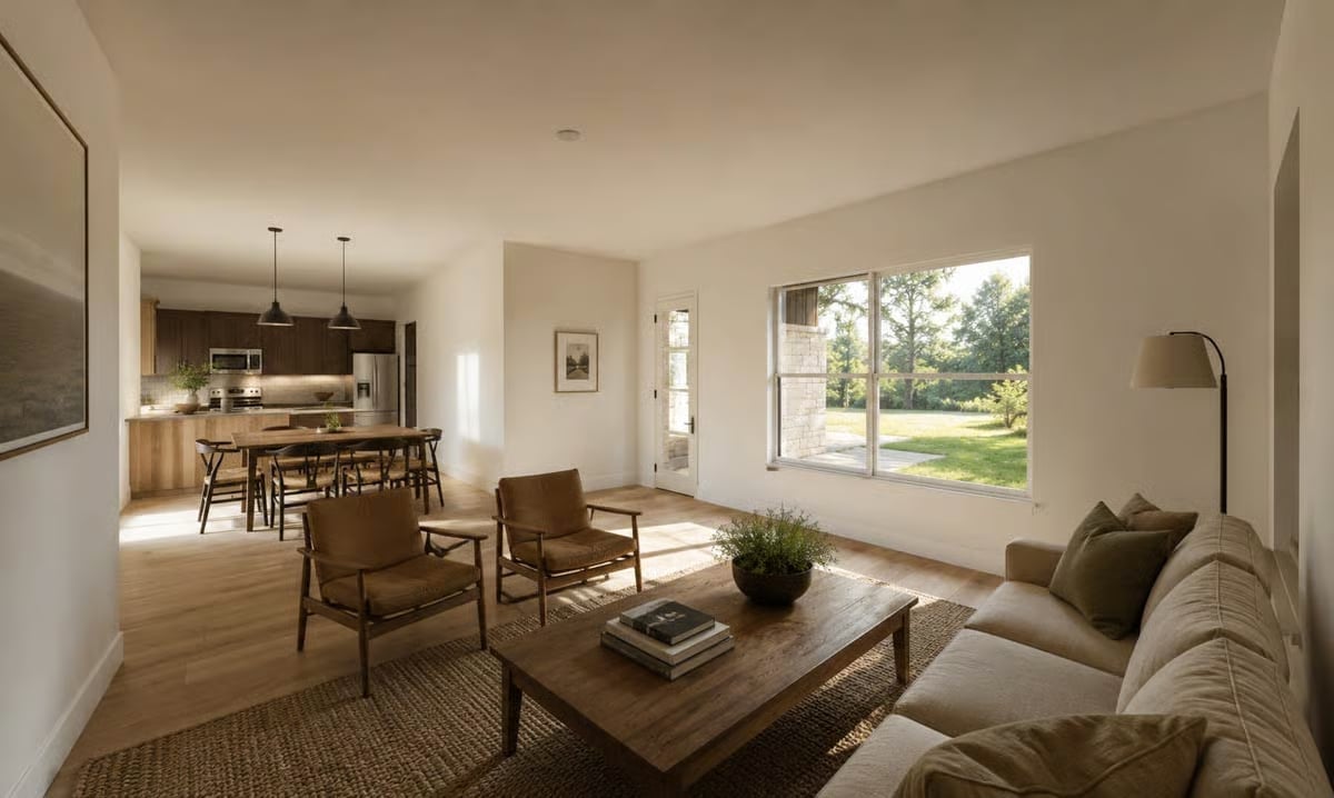 Open-Plan Living Where Natural Light Does Most of the Work