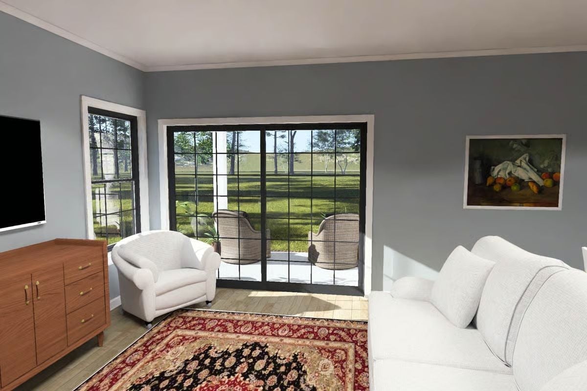 Sliding Glass Doors Pull the Backyard Into the Living Room