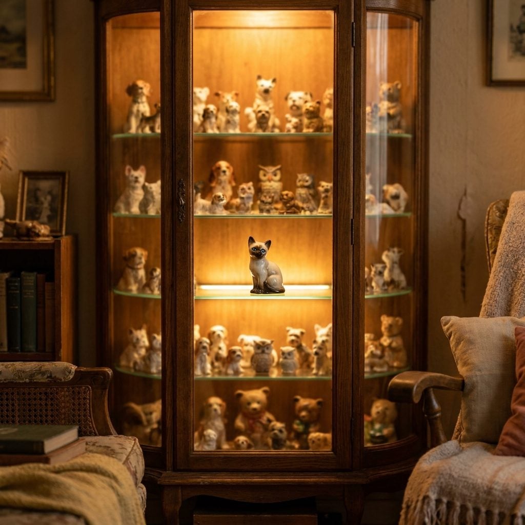 The Curio Cabinet That's a Museum of Small Ceramic Animals