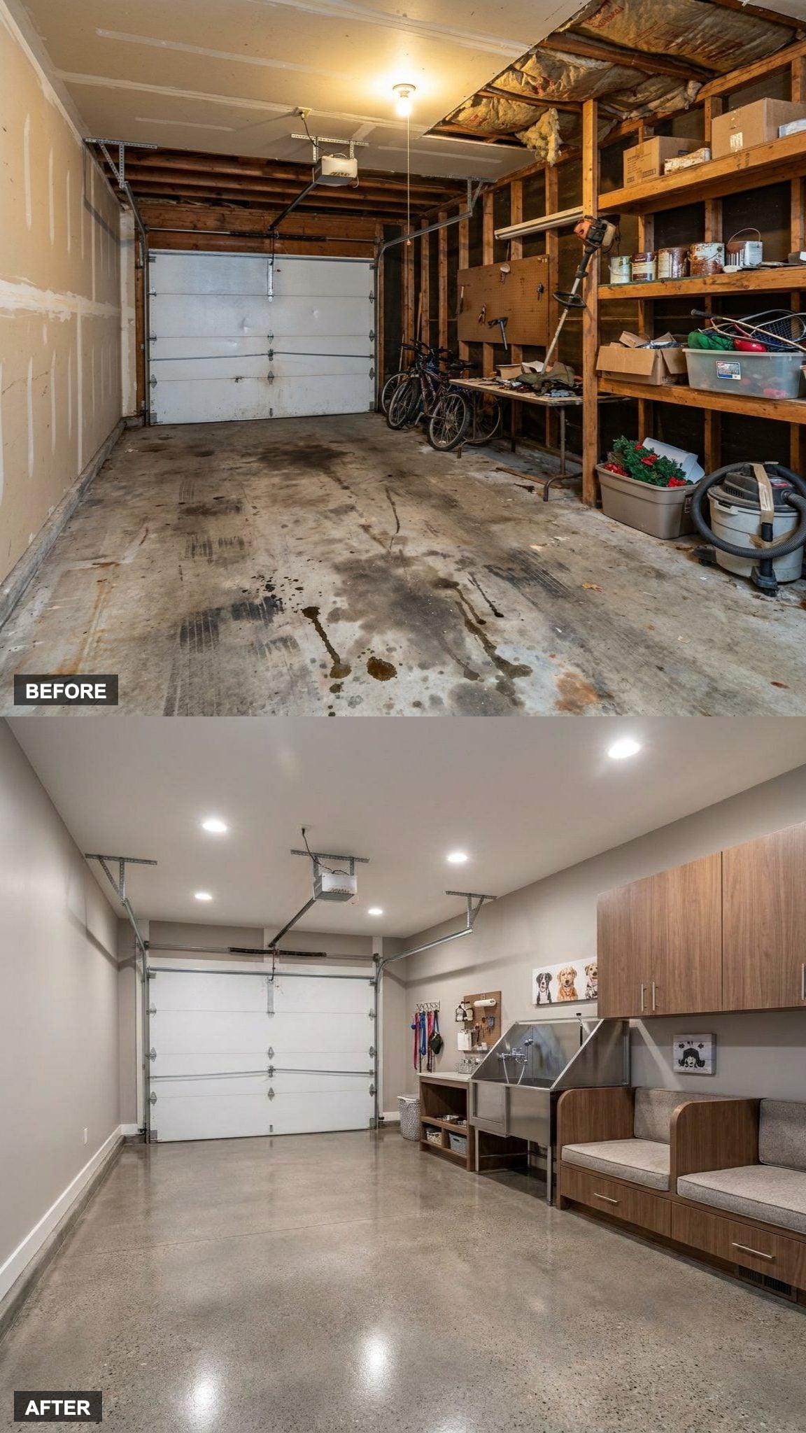 A Dedicated Pet Care Room with a Grooming Station, Built-In Beds, and Flooring That Laughs at Muddy Paws