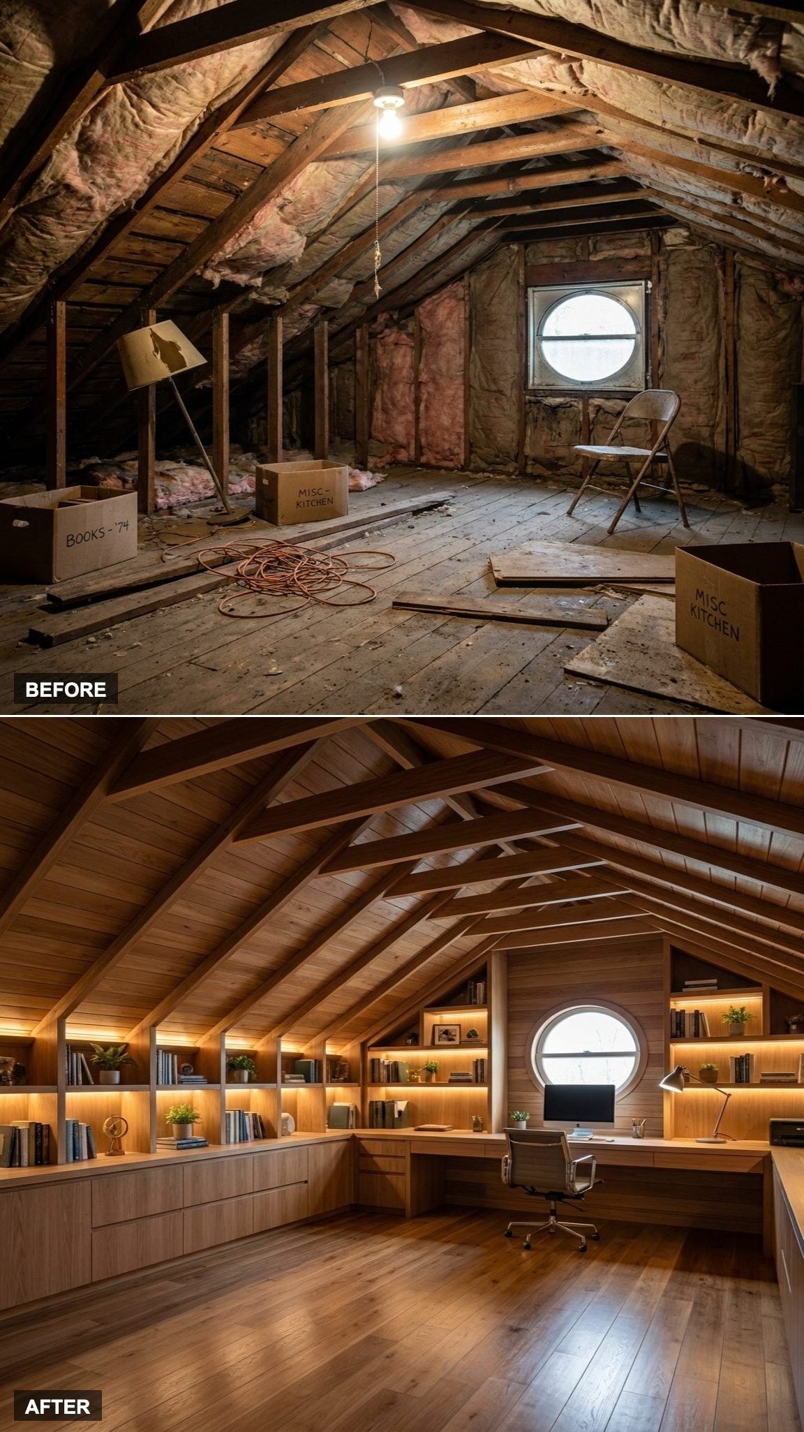 Dormer Windows Bring Daylight Directly to a Built-In Home Office