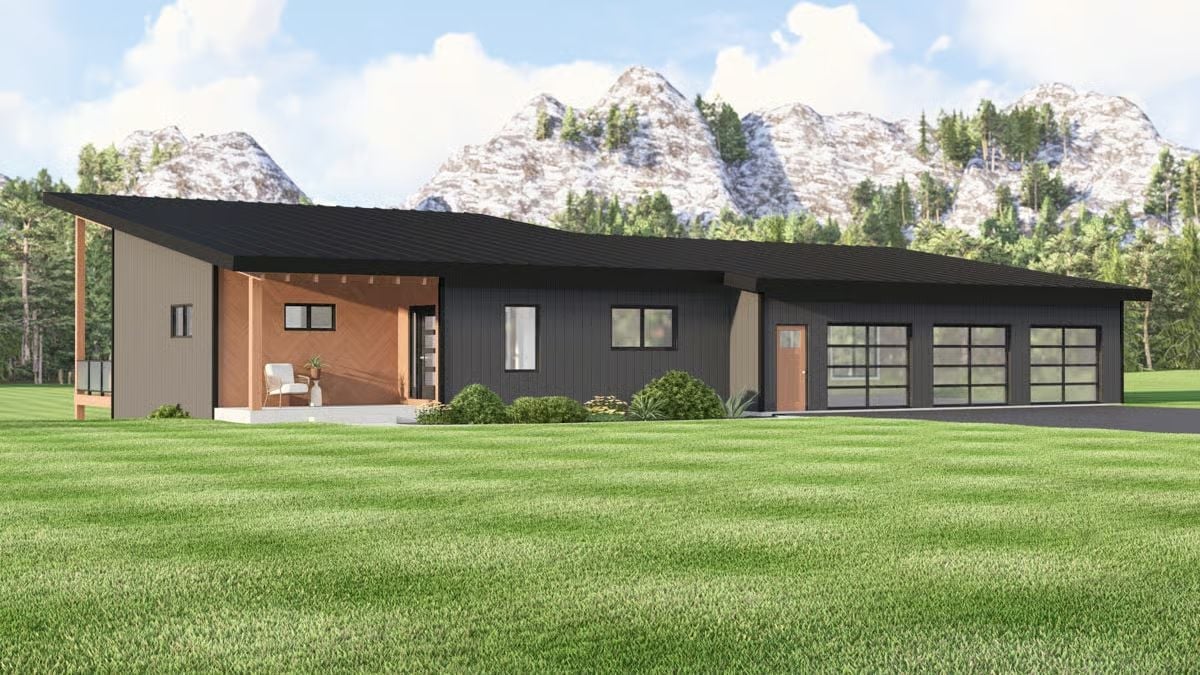 Dark Siding, Mountain Views, and a Covered Deck That Pulls You Outside