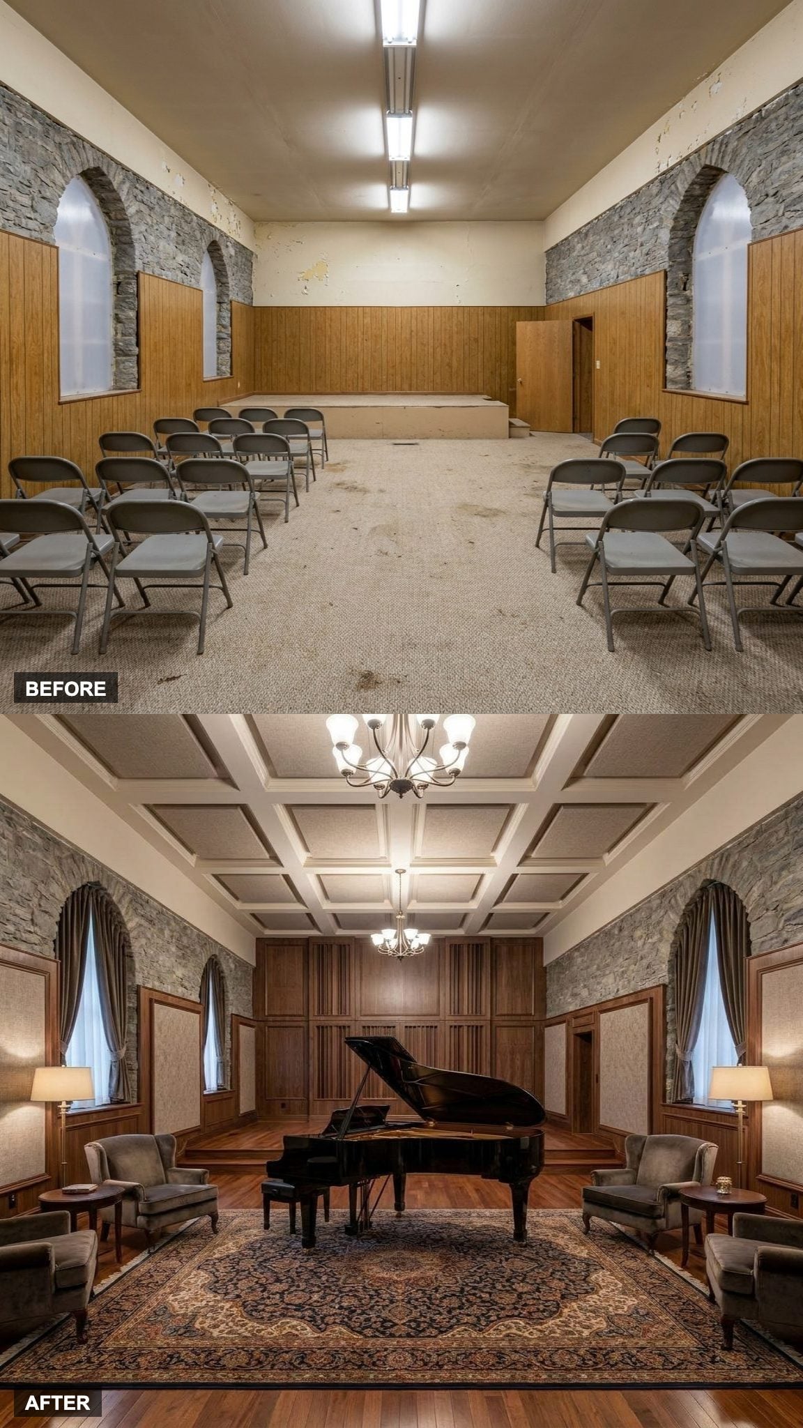 Entertainment Room with Concert Grand Piano