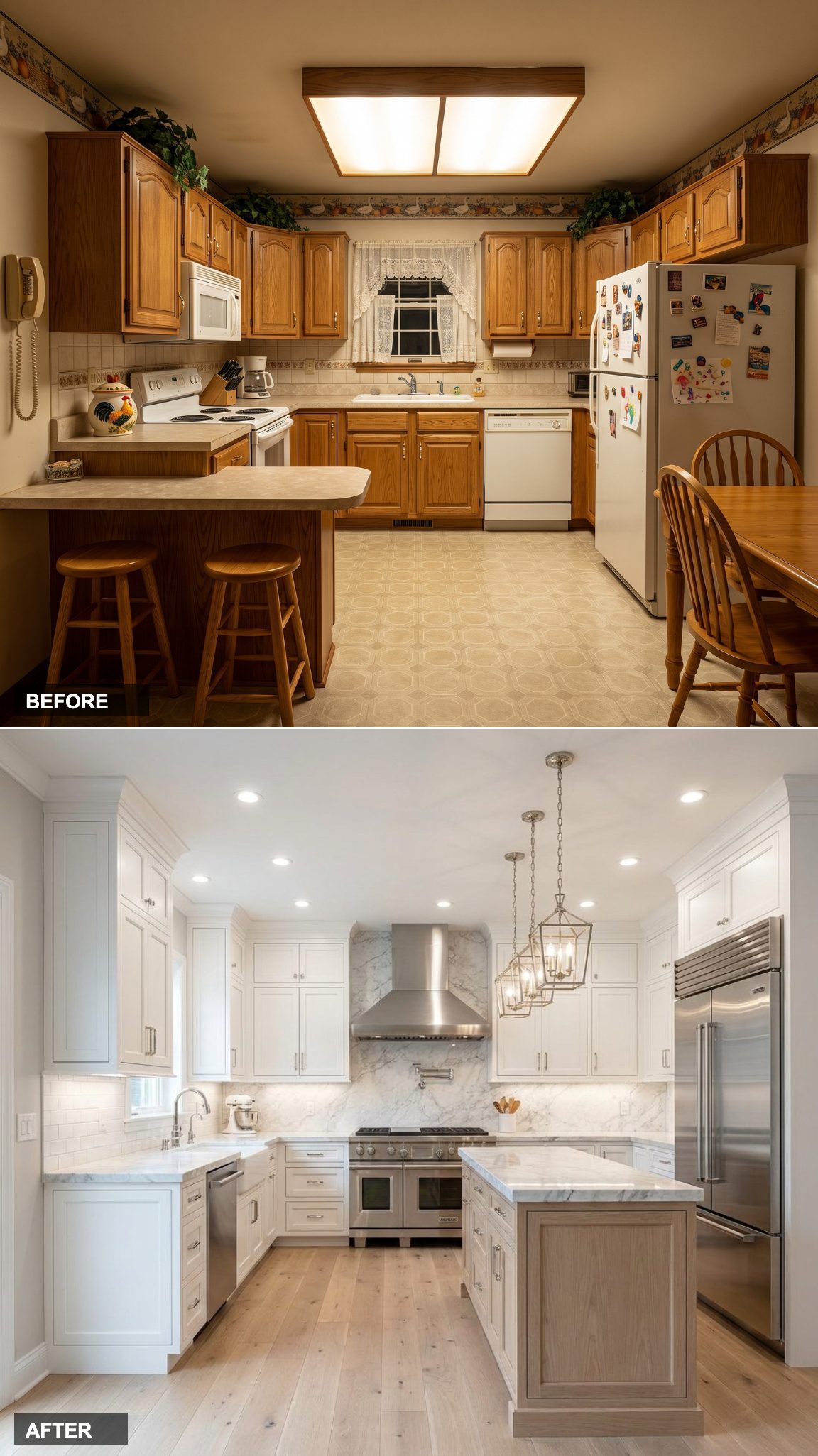 European Heritage Kitchen with Unlacquered Brass and Old-Money Oak