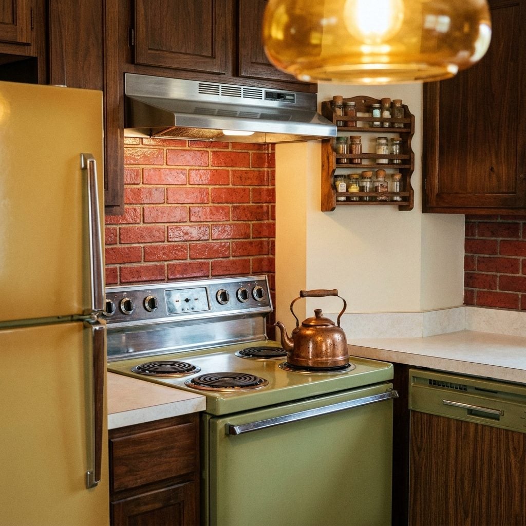 Faux-Brick Vinyl Backsplash: Around $8 a Panel