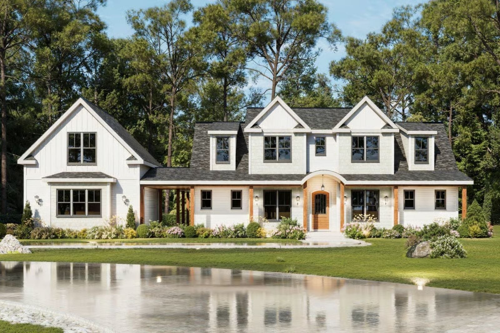 Fernhollow 3-Bedroom Modern Farmhouse with Screened Porch Designed for Families Who Always End Up Hosting Holidays (Floor Plan)